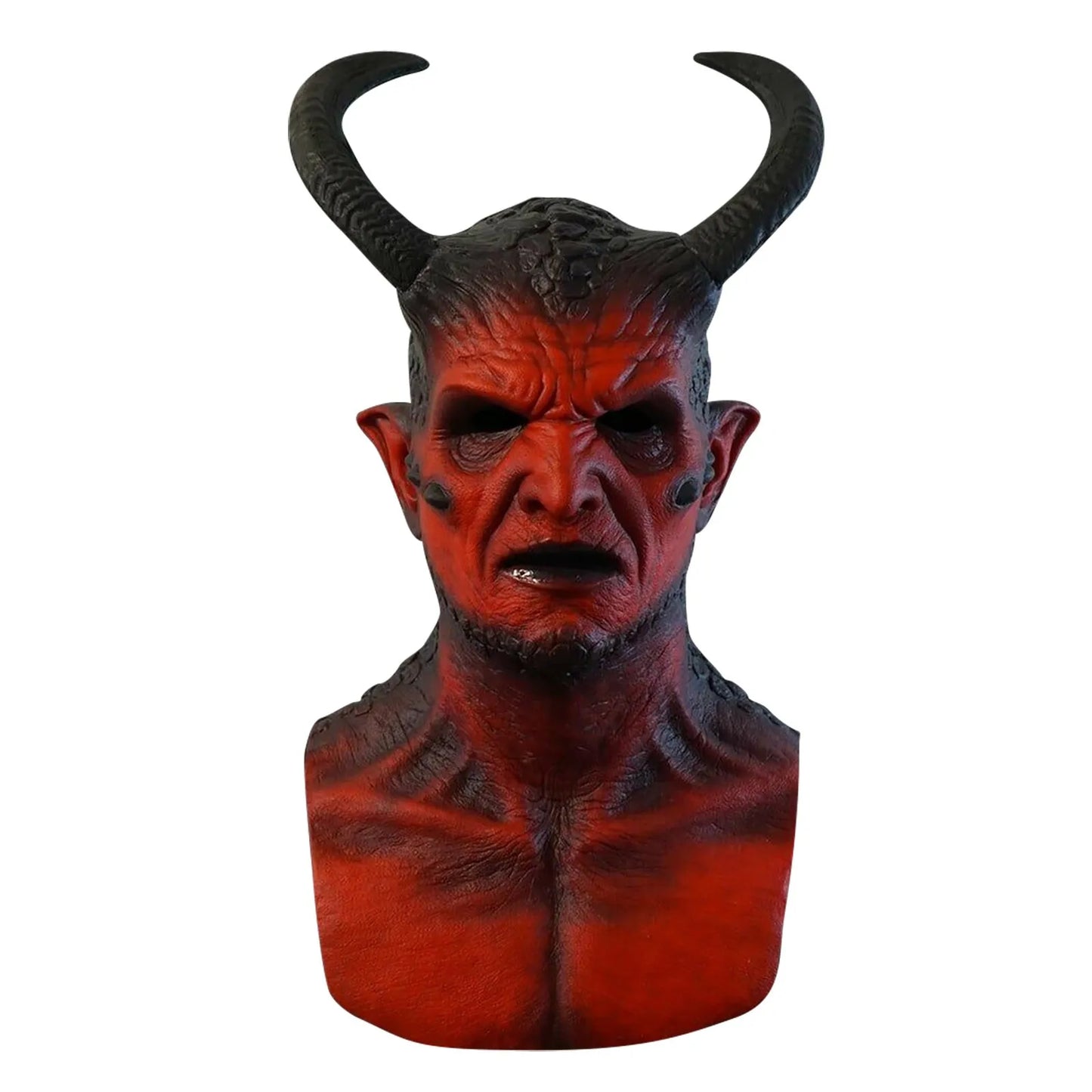 Ikari-Demon Latex Mask Devil Realistic Prank Present Spooky Halloween Gift Toy for Costume Party Birthday Christmas Gift