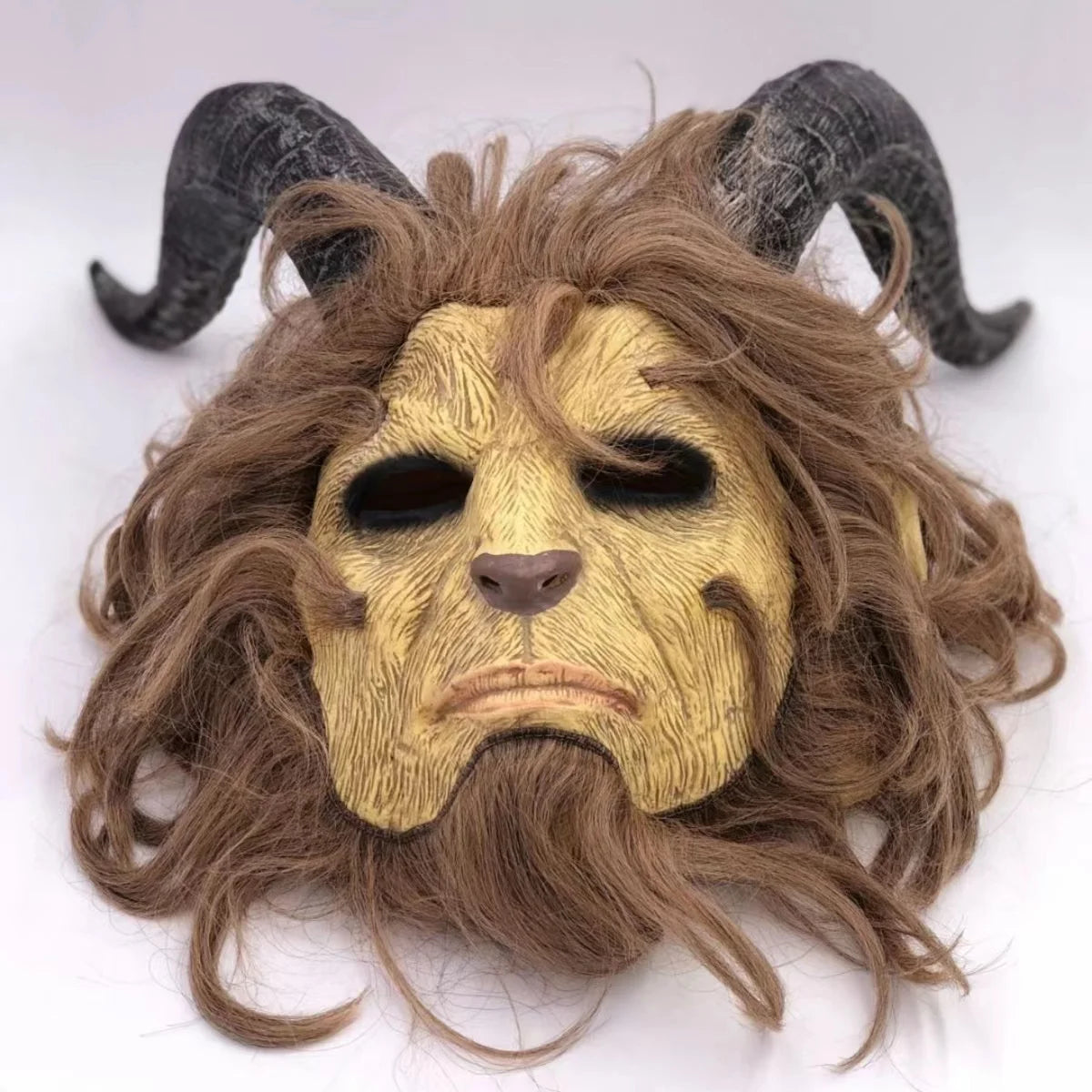 Beauty and Beast Realistic Latex Animal Mask Prince Halloween Horror Monster Adam Helmet Full Face Realistic Monster Latex Mask