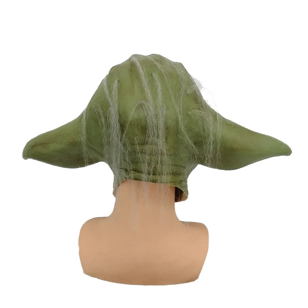 Master Yoda Mask Cosplay Costume Latex Helmet Halloween Party Carnival Props Accessories