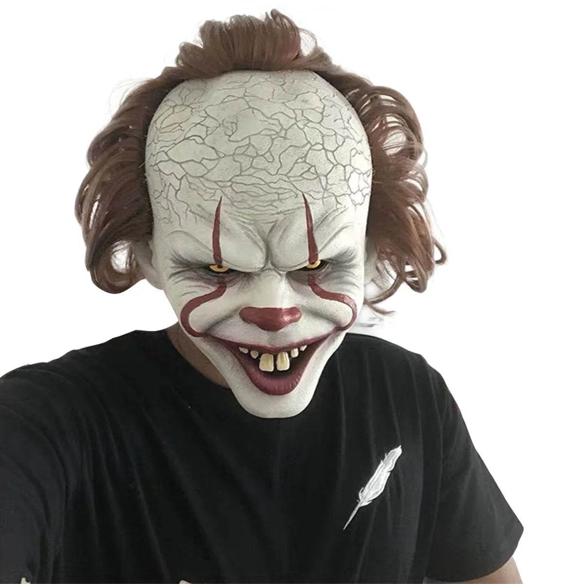 Halloween Mask Creepy Scary Clown Full Face Horror Movie Pennywise Joker Costume Party Festival Cosplay Prop Decoration