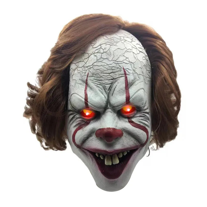 Halloween Mask Creepy Scary Clown Full Face Horror Movie Pennywise Joker Costume Party Festival Cosplay Prop Decoration