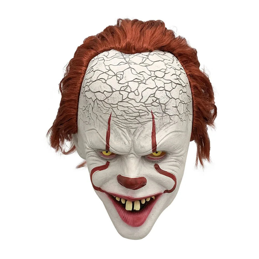 Halloween Mask Creepy Scary Clown Full Face Horror Movie Pennywise Joker Costume Party Festival Cosplay Prop Decoration