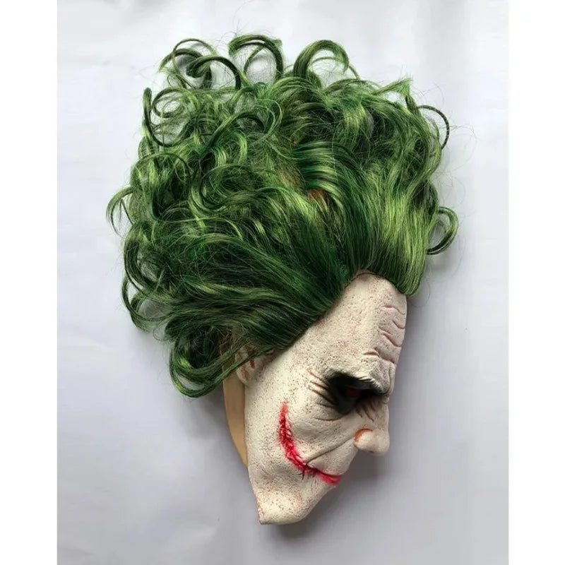 The Dark Knight Joker Cosplay Mask Halloween Party Unisex Adult Latex Mask Head Cover Party Performance Stage Props